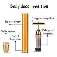 24K Gold Electric Facial Massager Roller