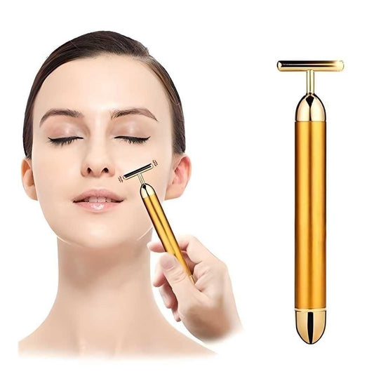 24K Gold Electric Facial Massager Roller